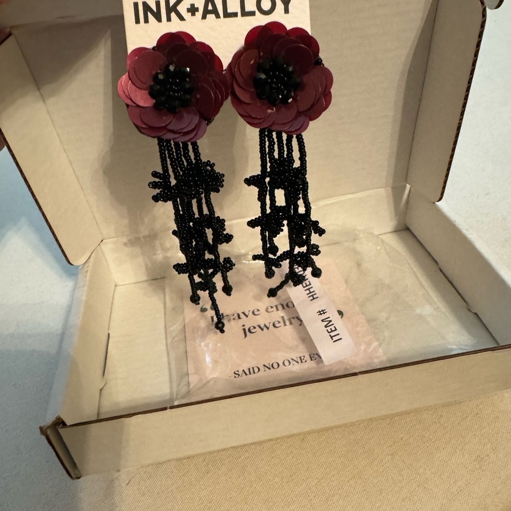 Ink + Alloy beaded earrings brand new